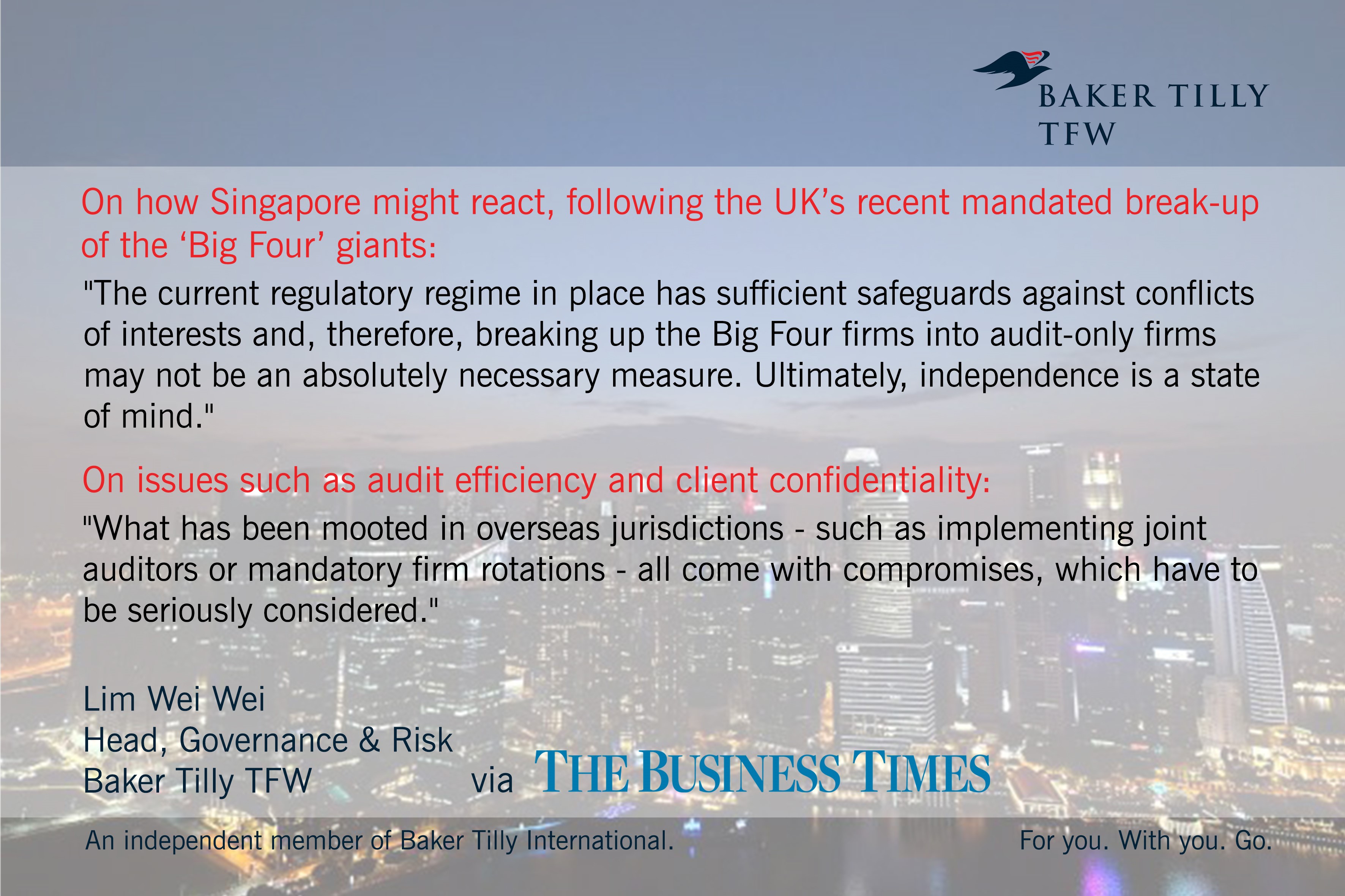Baker Tilly TFW in The Business Times cover story_29 May 2018